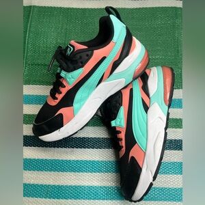 ✨🎉 Puma Vis 2K Black Peppermint Hibiscus Multicolor Women's Shoes Size 6.5